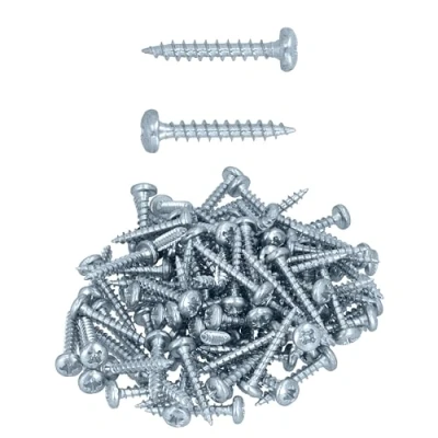 Imagen de HELPMATE tornillos de conexión madera galvanizados 4,0 x 25 100 unidades universales con accionamiento PZ2 y rosca completa Para fijación herrajes a