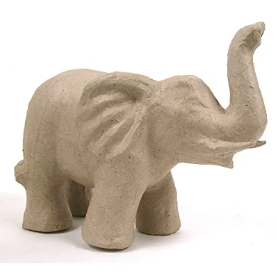 Imagen de Décopatch SA108O Un support en papier brun mâché 21x12x17 cm, Elephant