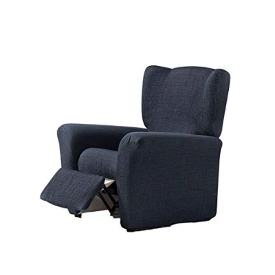 Imagen de Estoralis Vega Funda Sillon de Diseño Moderno Tejido Elastico Azul para Relax 70 a 90 cm. Protector Adaptable Todo Tipo Sillones