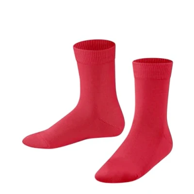 Imagen de FALKE Family K SO algodón sostenible unicolor 1 par, Calcetines Unisex niños, Rojo (Lipstick 8000) nuevo ecológico, 31 34