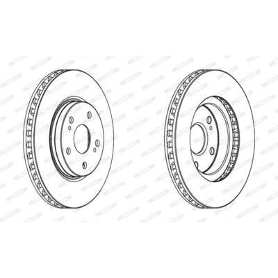 Imagen de FERODO PREMIER DDF1814C Disco de freno 296 28 5 ventilado revestido sin tornillos LEXUS: IS 2, 3
