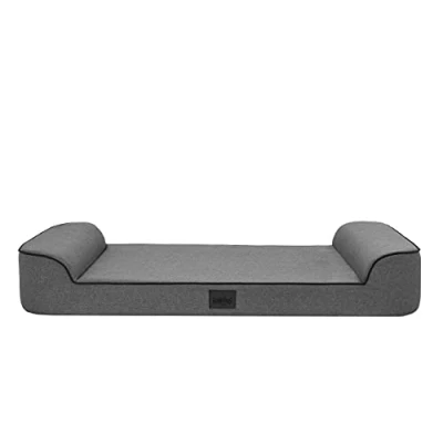 Imagen de Bjird Cama Perro Cuna para Perros Dormir, con Funda de Cordura Extraíble (Lavable a 30) Pequeños y Grandes Sofa 120 x 80 cm Grafito
