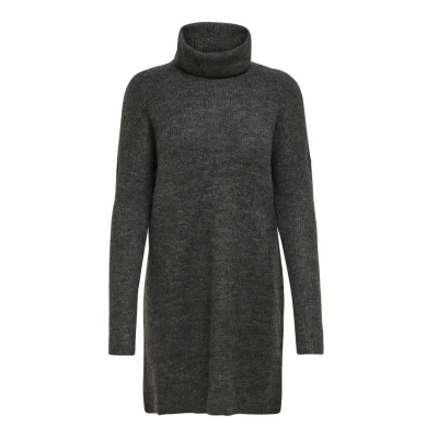 Imagen de ONLY Onljana L/s Cowlneck Dress Wool Knt, Vestido Mujer, Gris (Dark Grey Melange Dark Melange), 42 (Talla del Fabricante: Large)