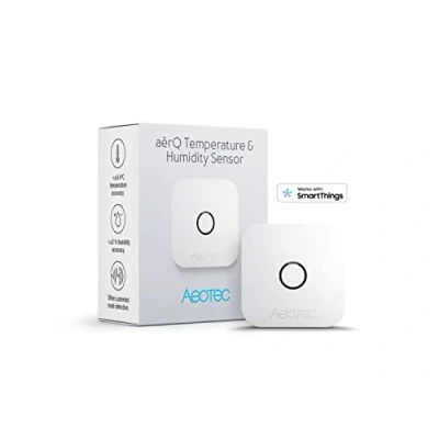 Imagen de AEOTEC aerQ Sensor de temperatura y humedad, Z Wave, SmartThings, Blanco