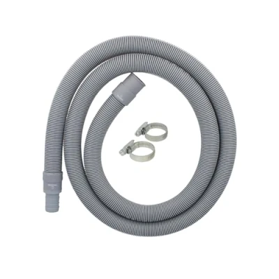 Imagen de tecuro Extensión de Manguera desagüe Juego completo 0,5 m incluye abrazaderas para Adecuado lavadora/lavavajillas Gris drenaje agua universal utilizable