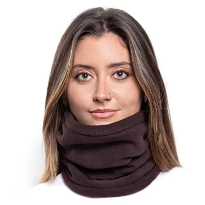 Imagen de Karl Loven Bufanda mujer Calentador de cuello hombre elástica cálido invierno unisex multiusos Gorro Mask Diadema Deporte Motocicleta Esquí Snowboard Ciclismo Marrón