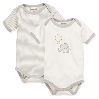 Imagen de Schnizler Pack múltiple de Body para bebé Bodis Manga Corta 3, Beige (Nata 2), 50 (Talla del Fabricante: 50/56) Unisex niños