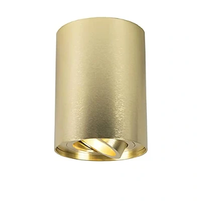 Imagen de Qazqa Moderno Foco dorado giratorio e inclinable RONDOO 1 UP Aluminio Cilíndra Adecuado para LED Max. x 50 Watt