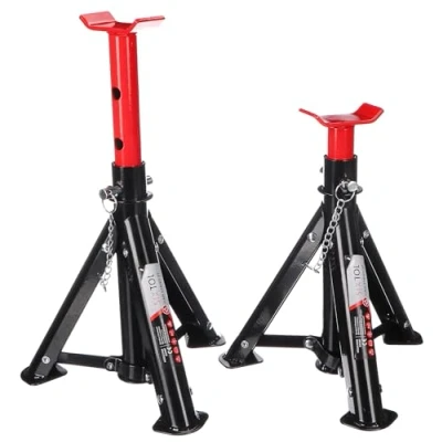 Imagen de SIXTOL Mechanic Car Stand 2T Soporte Plegable para Coche (2 Unidades, Capacidad de Carga 2 toneladas, Altura Ajustable, Compacto y portátil)