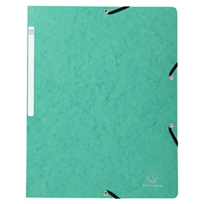 Imagen de Exacompta 55413E Pack de 10 carpetas con goma, color verde