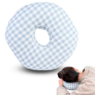 Imagen de Sporgo Piercing Almohada con orificio: Donut para dormir de lado Oreja Relief Pillow el dolor oído lado, contra