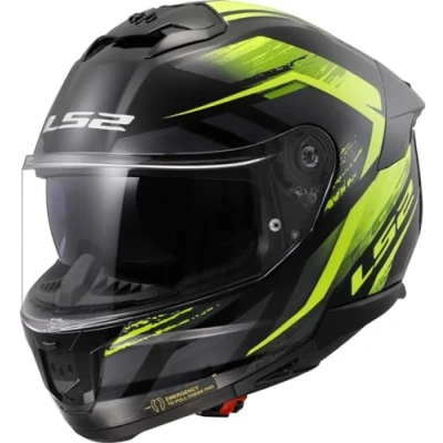Imagen de LS2, Casco Moto Integral STREAM II FURY Gloss Black H V Yellow, S