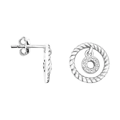 Imagen de SOFIA MILANI Pendientes para Mujeres en Plata de Ley 925 con Circonitas Círculo 21015