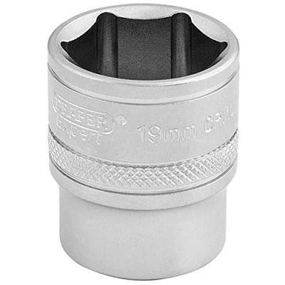 Imagen de Draper 16545 Llave de vaso métrica cuadrada 6 puntos, tamaño 19 mm, azul