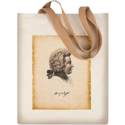 Imagen de Hiler Punk bolsa de mano reutilizable para música, compras, comestibles, bolso con retrato músico, hombro viaje al aire libre, Retratos W.a.mozart, Large
