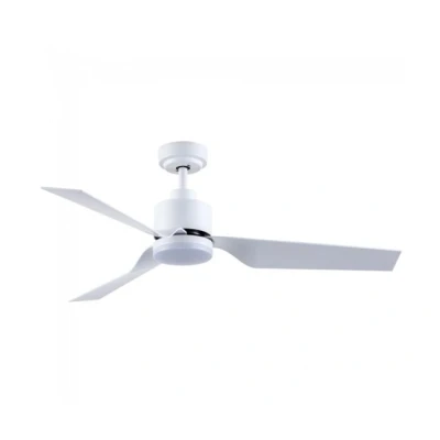 Imagen de wonderlamp Ventilador de techo 15W LED Integrado 5 Palas Mod. FLIP color blanco 3 tonos luz. Mando a distancia incluido.