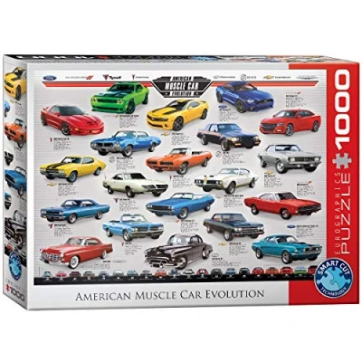 Imagen de EuroGraphics American Muscle Car Evolution ( ) Rompecabezas, Color Rojo, Blanco, 48 x 68 cm (6000 0682)