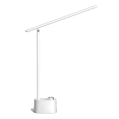 Imagen de Honeywell lampara Escritorio con puerto de carga USB LED flexo regulable para el cuidado los ojos la oficina en casa, lámpara mesa pequeña portátil plegable trabajar, HWT H01