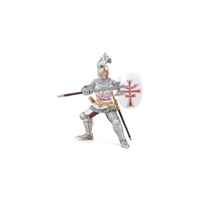 Imagen de Papo Germanic Knight Figura, Multicolor (39947) Animaux, sólido, Color Gris Rojo