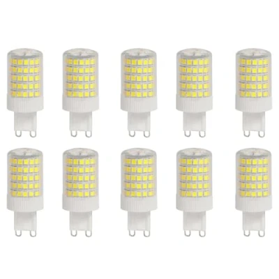 Imagen de WULUN Bulbo LED G9 10w, 6000k blanco frío, halógeno equivalente a 100w, 1000 lm, ángulo de haz 360 , súper brillante, AC 220V 240v, sin parpadeo, luz ajustable, 10 paquetes