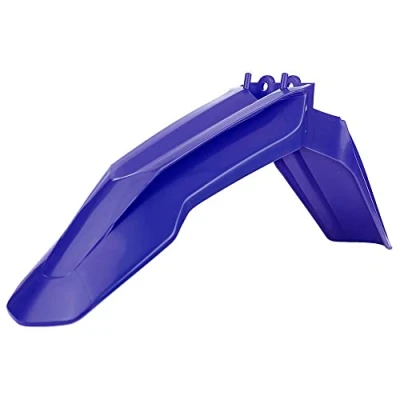 Imagen de POLISPORT 8576900001 Guardabarros delantero réplica OEM fabricado en plástico brillante duradero y resistente compatible con motocicletas Sherco color azul