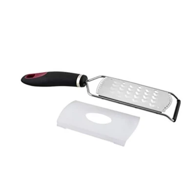 Imagen de Jata AC32 Rallador grueso Acero Inoxidable, Mango Ergonómico Silicona, Antideslizante, Apto Lavavajillas, Resistencia 240, Negro