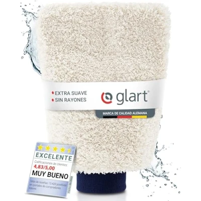 Imagen de Glart 44WH guante de lavado coche microfibra extra suave, extremadamente absorbente, elimina la suciedad sin esfuerzo, mano arañazos