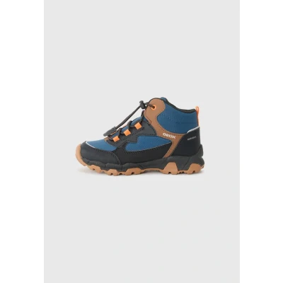 Imagen de Geox Magnetar Botines con cordones para niños, Talla: 24, Navy/brown Zapatos