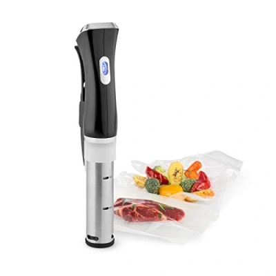 Imagen de Klarstein Quickstick Sous vide Roner, Roner cocina baja temperatura con bomba circulación en 3D, temperaturas 50 a 95 C, Potencia 1300 W, Pantalla Táctil, Hasta 20 Litros, Negro