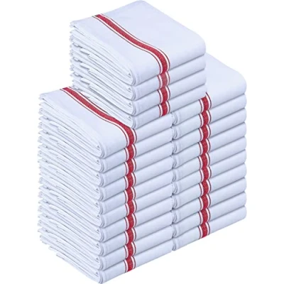 Imagen de Utopia Towels Paño de Cocina Lavable a máquina algodón Blanca Paños Toallas té (38 x 64 cm) (Rojo, 24 Piezas)