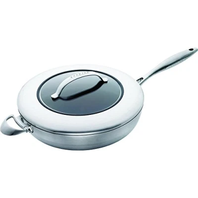 Imagen de SCANPAN CTX 12 3/4 Inch Covered Saute Pan Sartén para saltear, Acero Inoxidable, Plateado, 32 cm