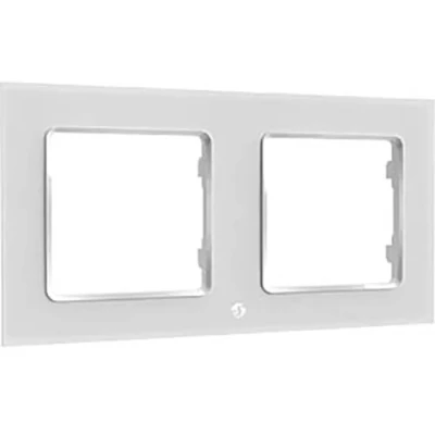 Imagen de SHELLY Home Accessories Wall Frame 2&quot; WANDTASTER RAHMEN 2 FACH WEIß