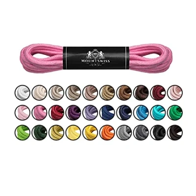 Imagen de Cordones Mount Swiss© Luxury encerados y redondos para zapatos de traje piel, 2 3 mm diámetro, 45 120 cm longitud, color, talla