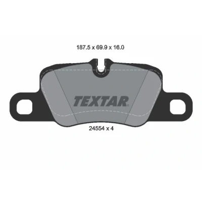 Imagen de TEXTAR 2455402 Juego de pastillas freno preparado para indicador desgaste PORSCHE: Panamera, 911 Cabrio, Panamera Sport Turismo