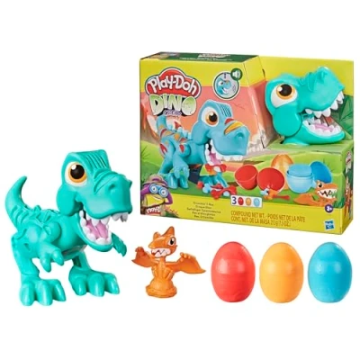 Imagen de Play Doh Juguete Rex el Dino glotón niños a Partir de 3 años con Sonidos Dinosaurio y Huevos