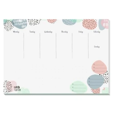 Imagen de SIGEL JS201 Vade sobremesa, agenda semanal, A3, multicolor, 30 hojas Jolie