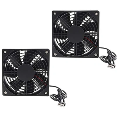 Imagen de Ventilador USB Doble Silencioso De 120 Mm, Para Enfriar, Bricolaje, PC, Carcasa Computadora, CPU, Enfriadores, Radiadores, Enfriamiento Gabinete 5 V X 25 Mm (paquete 2 Pie
