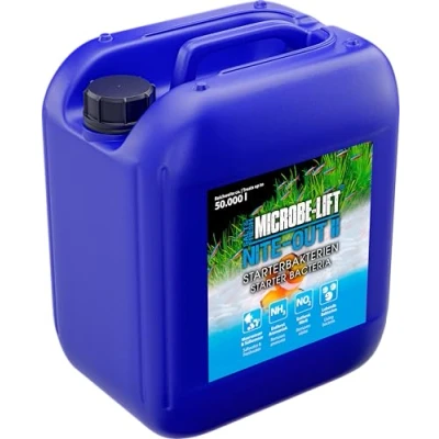 Imagen de Microbe Lift Nite out II 5 L Bacterias iniciadoras vivas para la instalación rápida y Segura de acuarios Marinos Agua Dulce, favorece el Equilibrio biológico, 100% biológico.