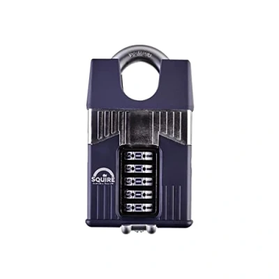 Imagen de Henry Squire &amp; Sons hsqwc65cs 65 mm Warrior Alta Seguridad Cerrado Grillete Candado De Combinación, Color Azul