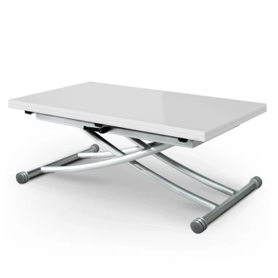 Imagen de Mesa elevable y extensible Carrera EL blanco lacada Menzzo