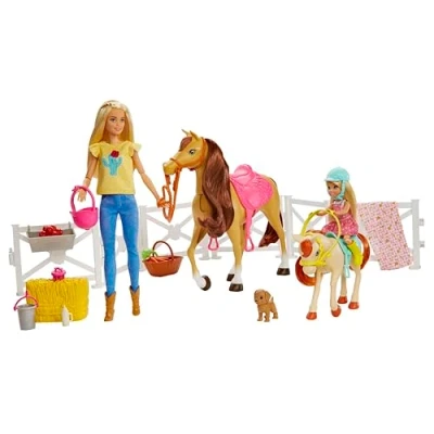Imagen de Barbie Muñecas Chelsea con Caballos y Accesorios (Mattel FHX15)