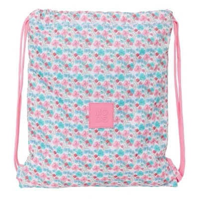 Imagen de MOOS FLORES Mochila Saco Plano Grande, Mochila, Ideal para Niños de Diferentes Edades, Tejido Reciclable, Cómoda y Versátil, Calidad Resistencia, 35x40 cm, Color Multicolor