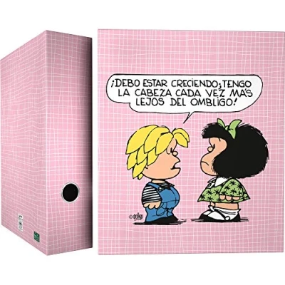 Imagen de Grafoplás 88172612 Colección Mafalda Carpeta de 4 Anillas Mixtas 40mm, Multicolor, A4