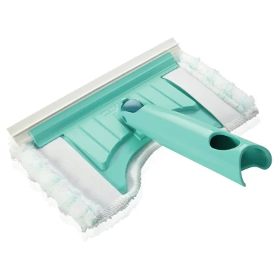 Imagen de Leifheit mopa para limpiar azulejos Bath Cleaner micro dúo, plana de 20 cm ancho y con articulación 360, escotadura redonda rodear la grifería
