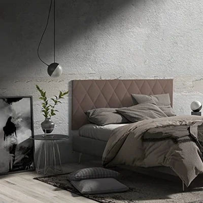 Imagen de MOMMA HOME Cabecero de Cama en Polipiel Modelo Calor tapizado ecopiel Acolchado Incluye herrajes para Colgar Cabezal Dormitorio (Brown, 150 x 60 cm)