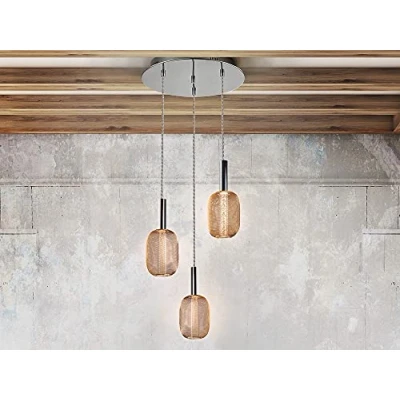 Imagen de Schuller LAMPARA 3L MICRON CROMO/ORO