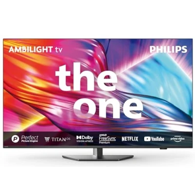 Imagen de Philips Ambilight 43PUS8919 Smart TV 4K LED Pantalla de 43 Pulgadas con Plataforma Titan OS Pixel Precise Ultra HD y Sonido Dolby Atmos, Funciona Alexa Voz Google Gris Antracita