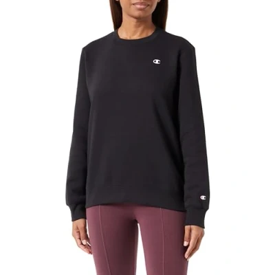 Imagen de Champion Basic Crewneck Sudadera, Mujer, Talla: Small, Black