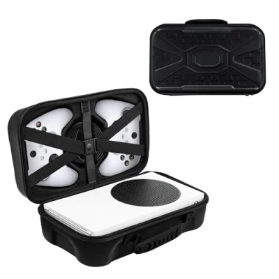 Imagen de Mcbazel estuche rígido para Xbox Series S, bolsa de almacenamiento viaje S consola controlador inalámbrico y accesorios juego Negro