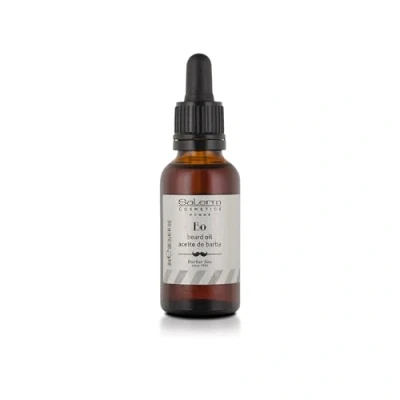 Imagen de SALERM Aceite para Barba Hombre Homme Barber Line 30 ml con de Frambuesa Orgánico y Rosa Mosqueta Barba, Bigote Cabello Nutre Suaviza el Pelo la